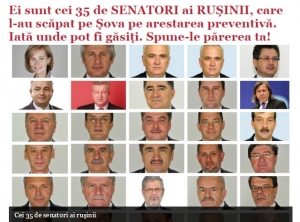 Cei 35 de senatori ai ruşinii