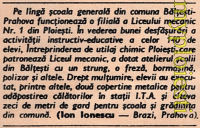 minune EDUCATIONALA in comunism, la Ploiesti