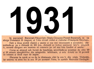 1931: marea cursă de ciclism care trecea prin Ploiesti