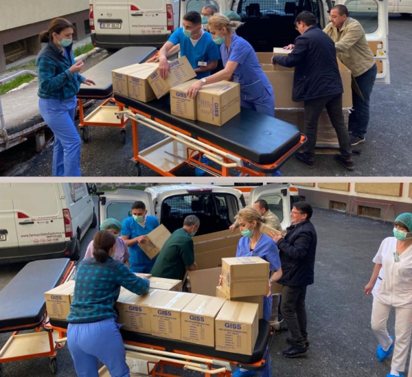 covid19 - Cardio Team a adus materiale sanitare la Spitalul Judetean Ploiesti