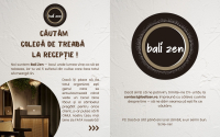 Bali Zen angajeaza. Vrei sa fii receptionera?