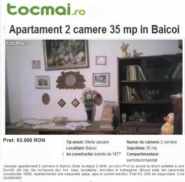 Un apartament rezonabil in Baicoi a ajuns sa coste sub 15.000 de euro - FOTO