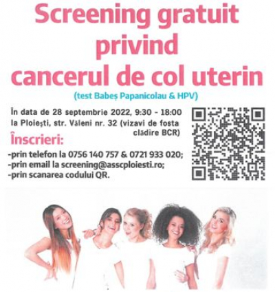 screening gratuit, pentru femei, la Ploiesti. doar azi.