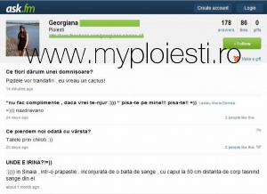 Ce fac MINORII pe Ask.fm Ploiesti - Georgiana vorbeste ca un sofer de TIR si doreste moartea unei colege