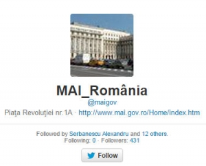 Ministerul de Interne Twitter